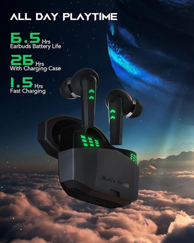 Black Shark T6 Wireless Gaming Earbuds With 520 Bluetooth Strong Connectivity 035s Ultra-Low Latency Dual Environmental Noise IPX5